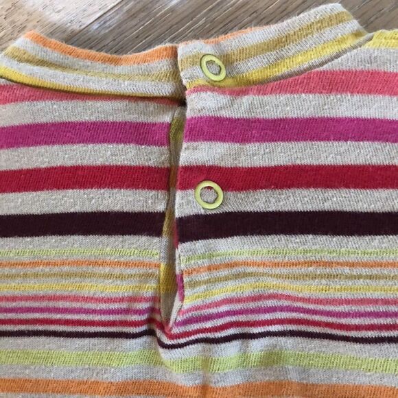 Confetti Long Sleeved Striped Cotton Top, Girls 3 - Picture 4 of 6